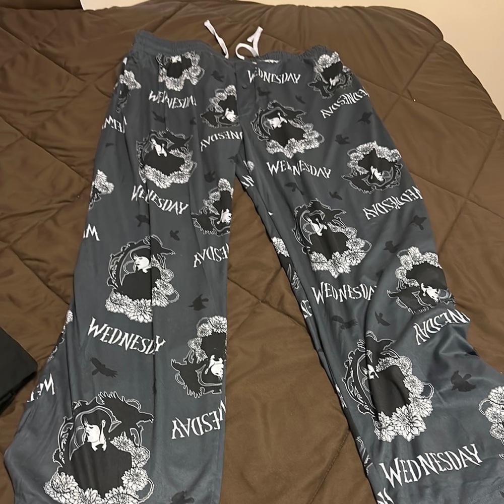 Gray Wednesday Addams Pajama Pants